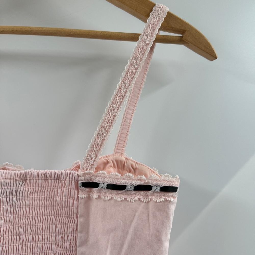 Pacsun Beverly & Beck Light Pink Corset Top – Black Detailing, Size Small - Picture 8 of 8
